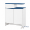 Tủ Giày Màu Trắng Xanh Mặt Tủ Bo Tròn ZM-95008 - 800x350x1000mm - ZM-95008.1