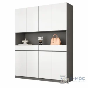 Tủ Giày Trắng Xanh Dáng Cao Hiện Đại ZM-95004 - ảnh chi tiết 1