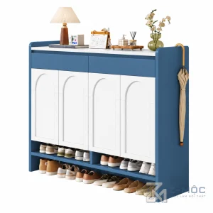 Tủ Giày Xanh Trắng Cánh Vòm Hiện Đại ZM-95009 - 1400x350x1200mm - ZM-95009.3