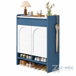 Tủ Giày Xanh Trắng Cánh Vòm Hiện Đại ZM-95009 - 800x350x1200mm - ZM-95009.1