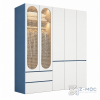 Tủ Quần Áo Cánh Mây Đan Phối Xanh ZM-10054 - 2000x600x2200mm - ZM-10054.3