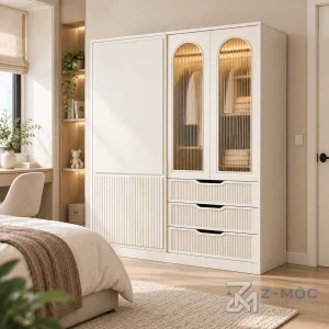 Tủ Quần Áo Cánh Mở Kết Hợp Cánh Lùa Hiện Đại ZM-10052 - ảnh chi tiết 6