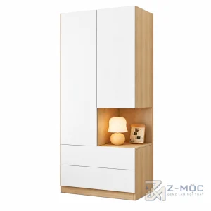 Tủ Quần Áo Trắng Xanh Nhỏ Gọn Tiện Lợi ZM-10055 - ảnh chi tiết 1