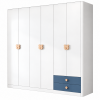 Tủ Quần Áo Trẻ Em 6 Cánh Có Ngăn Kéo ZM-10047 - 2400x600x2400mm - ZM-10047.3