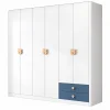 Tủ Quần Áo Trẻ Em 6 Cánh Có Ngăn Kéo ZM-10047 - 2400x600x2400mm - ZM-10047.3