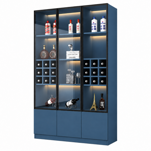 Tủ Rượu Cánh Kính Gỗ Công Nghiệp Hiện Đại ZM-93002 - 1200x400x2000mm - ZM-93002.2