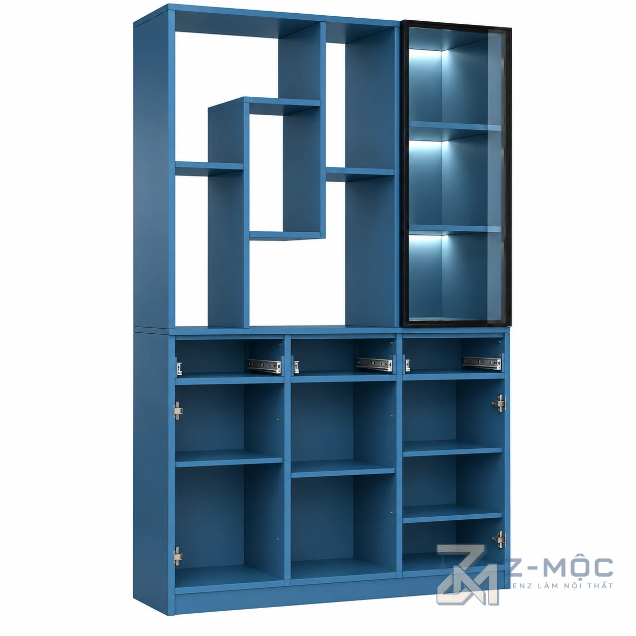 Tủ Rượu Màu Xanh Trắng Thiết Kế Hiện Đại ZM-93005 - ảnh chi tiết 6