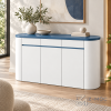 Tủ Trang Trí Thiết Kế Bo Tròn Hiện Đại Màu Trắng Xanh ZM-94028 - ảnh chi tiết 7