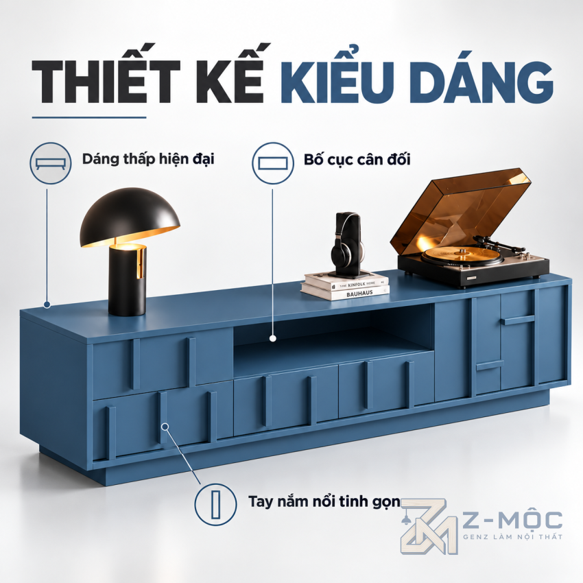 Thiết kế hình học độc đáo, màu sắc nổi bật