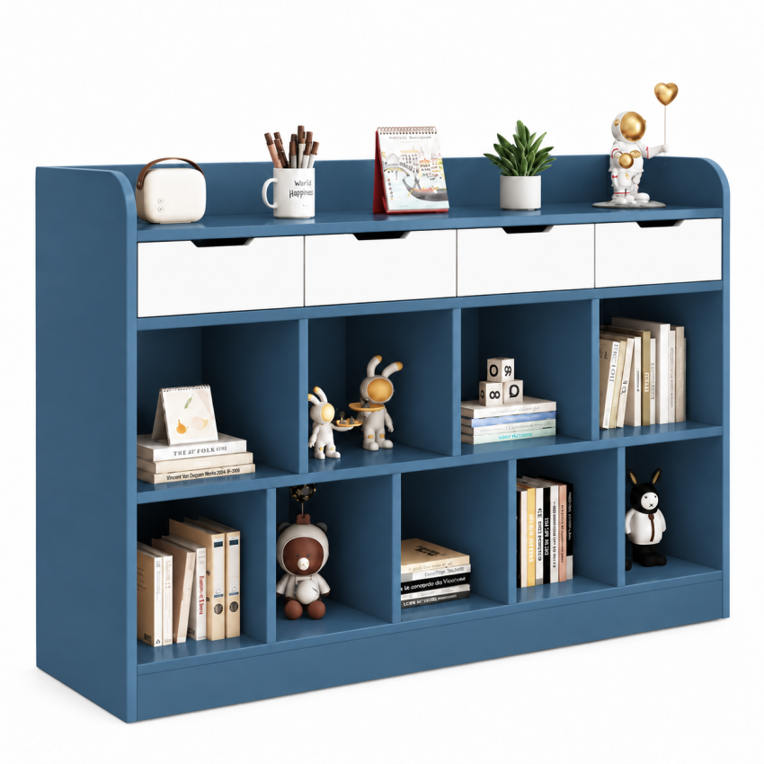 Kệ Sách Gỗ MDF Nhiều Ngăn Để Đồ Tiện Dụng, Hiện Đại