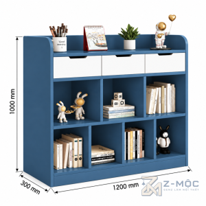Kệ Sách Gỗ MDF Nhiều Ngăn Để Đồ Tiện Dụng ZM-71018