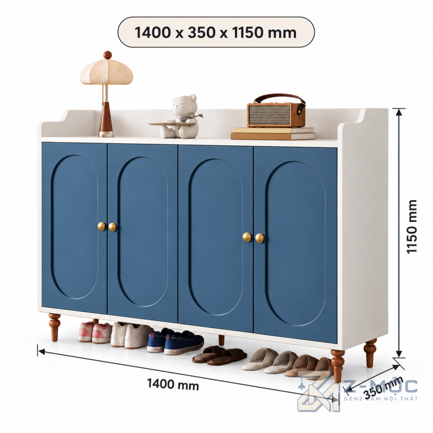 Kích thước chi tiết Tủ Giày Nhiều Ngăn Thiết Kế Sang Trọng ZM-95018 3