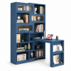 Bàn Học Chữ L Liền Kệ Sách Xanh Có Tủ Kính ZM-70099 - 1400x550x750 + Kệ 1200x350x2000mm - ZM-70099.2