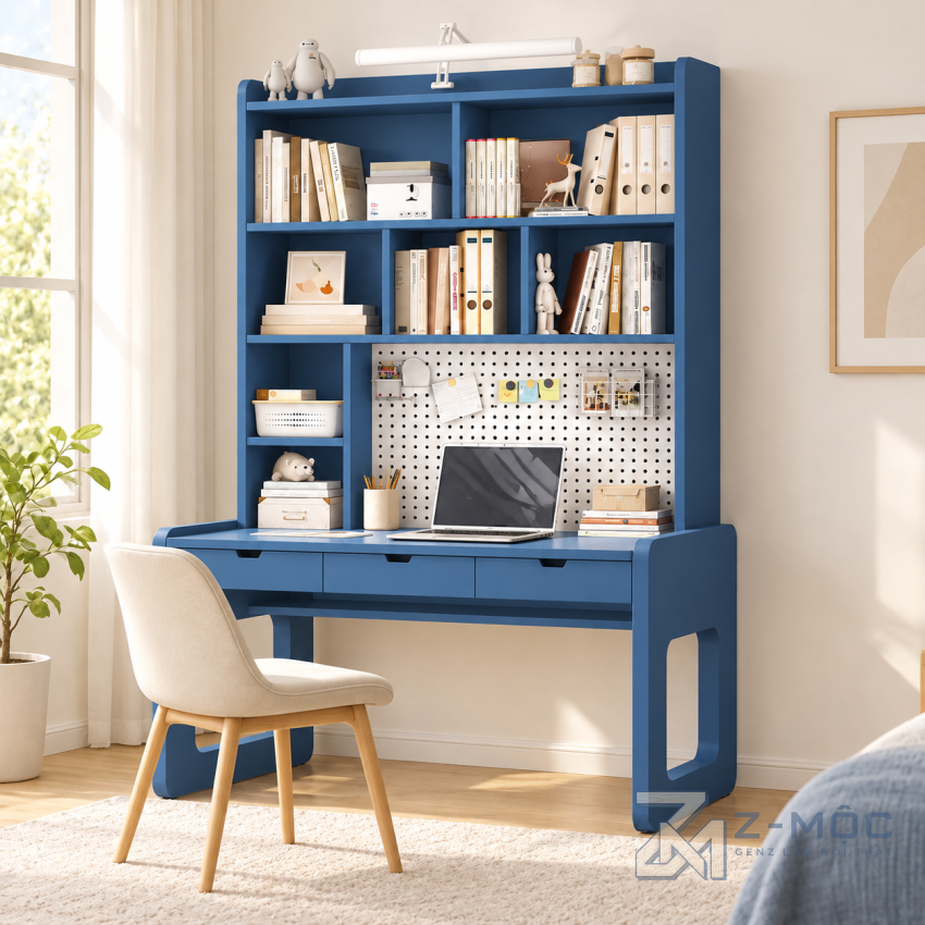 Bàn Học Liền Giá Sách Nhiều Ngăn Chứa Đồ ZM-70102 - ảnh chi tiết 7