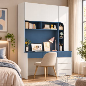 Bàn Học Liền Kệ Sách Gỗ Công Nghiệp Độc Đáo ZM-70097 - ảnh chi tiết 7
