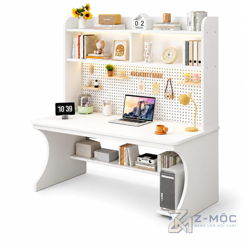 Bàn Học Liền Kệ Sách Gỗ Công Nghiệp Hiện Đại ZM-70104 - ảnh chi tiết 1