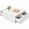Bàn Trà Gỗ MDF Dáng Vuông Nhiều Ngăn Kéo ZM-91008 - 850x850x400mm - ZM-91008.1