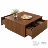 Bàn Trà Gỗ MDF Dáng Vuông Nhiều Ngăn Kéo ZM-91008 - ảnh chi tiết 2