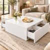 Bàn Trà Gỗ MDF Dáng Vuông Nhiều Ngăn Kéo ZM-91008 - ảnh chi tiết 7