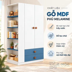 Chất Liệu Gỗ MDF Phủ Melamine Bền Đẹp