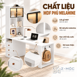 Chất Liệu Gỗ MDF Phủ Melamine Bền Đẹp