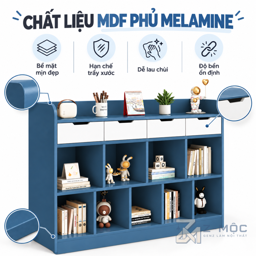 Chất Liệu Gỗ MDF Phủ Melamine Bền Đẹp