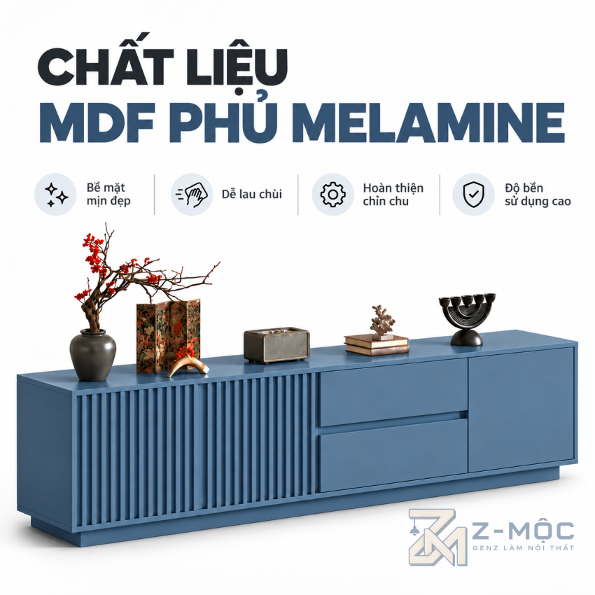Chất Liệu Gỗ MDF Phủ Melamine Bền Đẹp