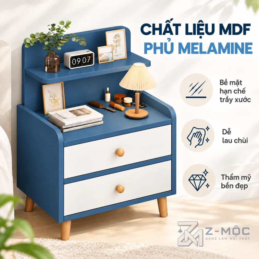 Chất Liệu Gỗ MDF Phủ Melamine Bền Đẹp, Chống Ẩm