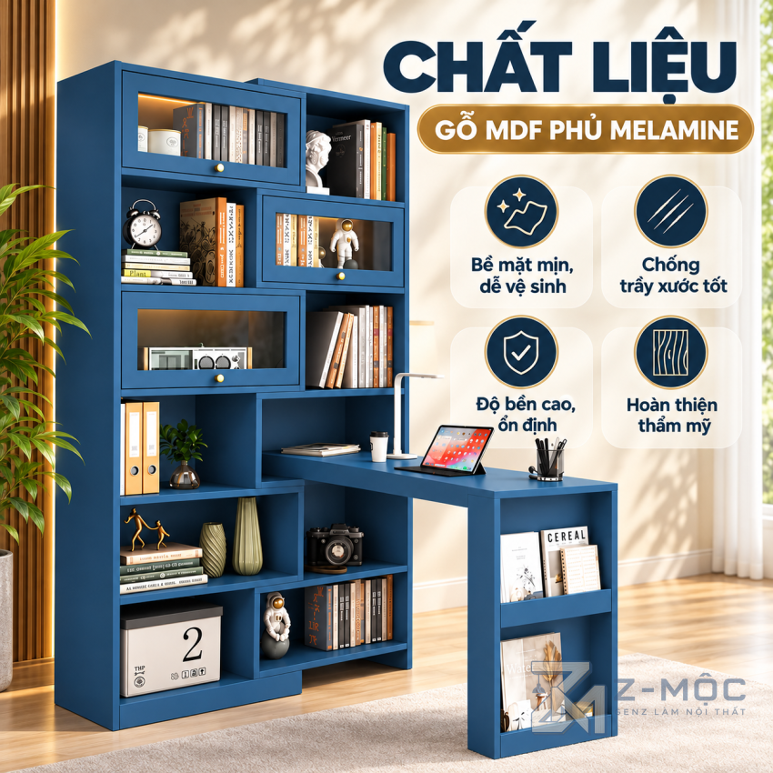 Chất Liệu Gỗ MDF Phủ Melamine Bền Đẹp, Chống Ẩm