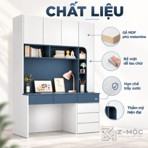 Chất Liệu Gỗ MDF Phủ Melamine Bền Đẹp, Dễ Vệ Sinh