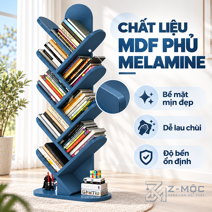 Chất Liệu Gỗ MDF Phủ Melamine Bền Đẹp, Dễ Vệ Sinh