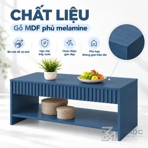 Chất liệu gỗ MDF phủ melamine dễ vệ sinh