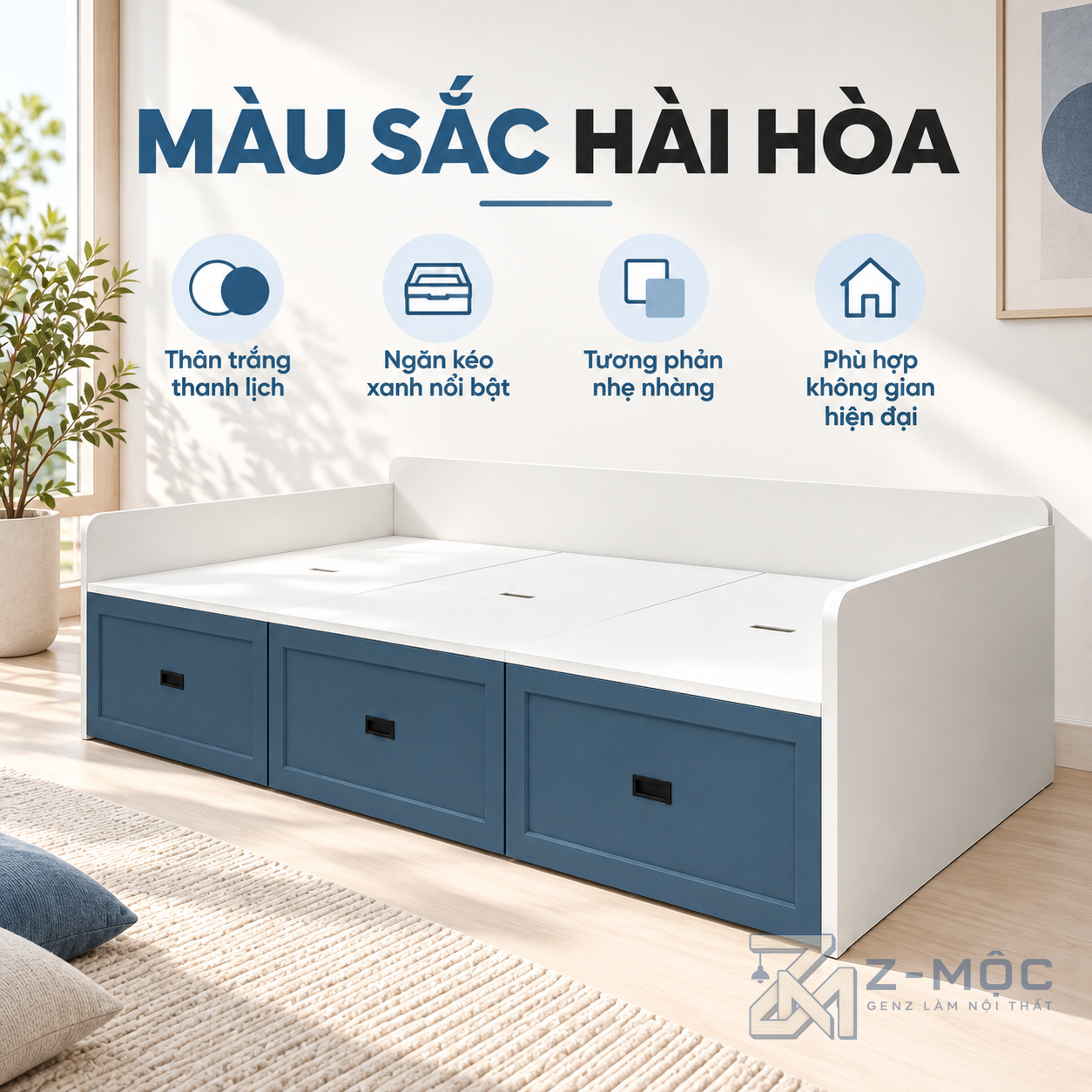 Dễ kết hợp với nhiều không gian phòng ngủ