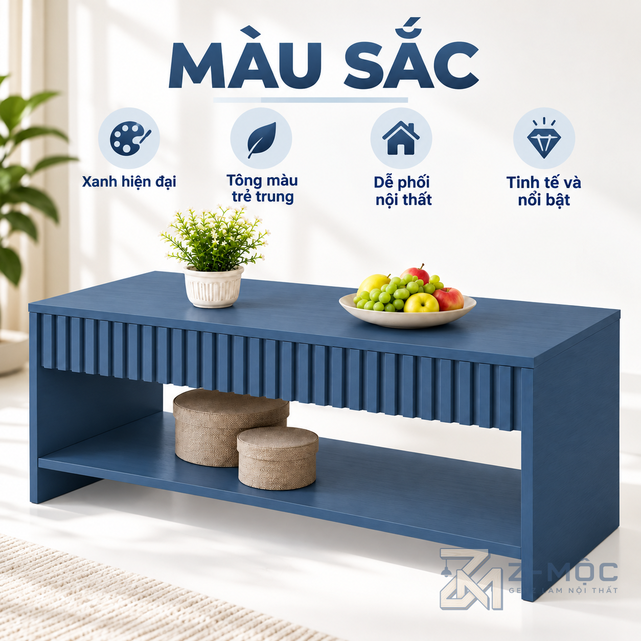 Dễ phối với nhiều không gian phòng khách