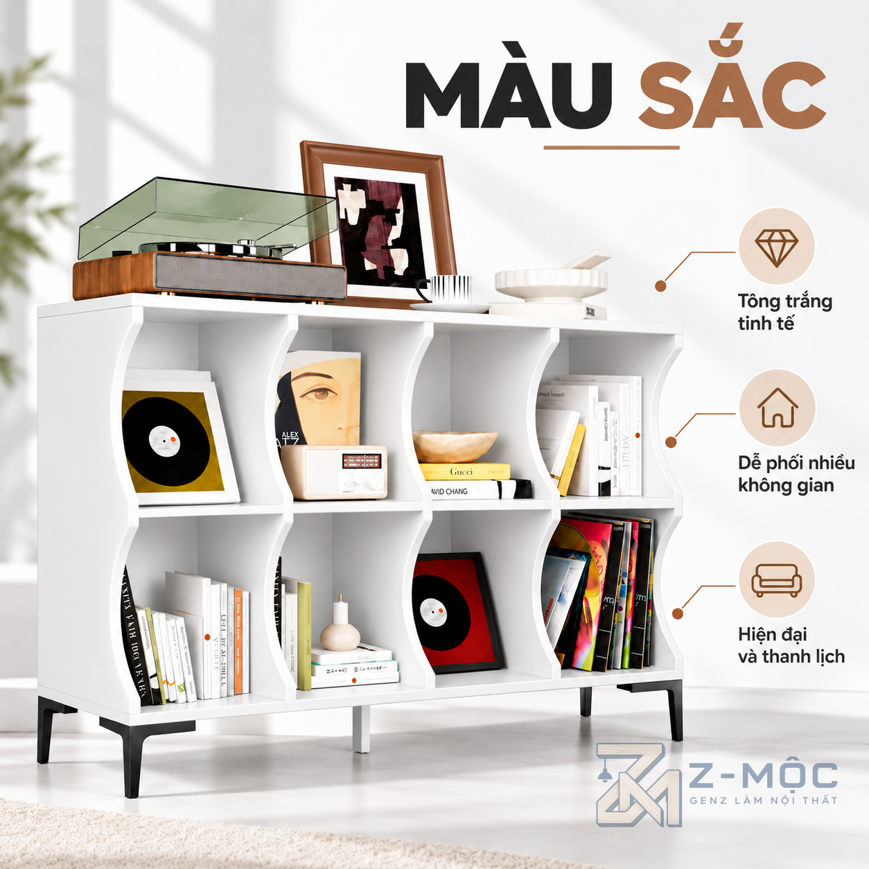 Dễ phối với phòng khách và góc làm việc