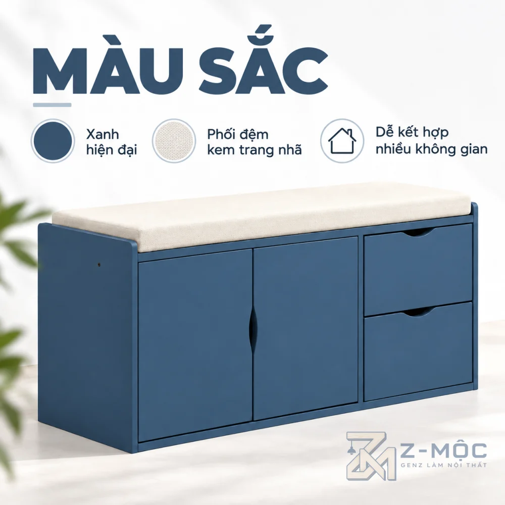 Ghế ngồi tích hợp phù hợp không gian nhỏ