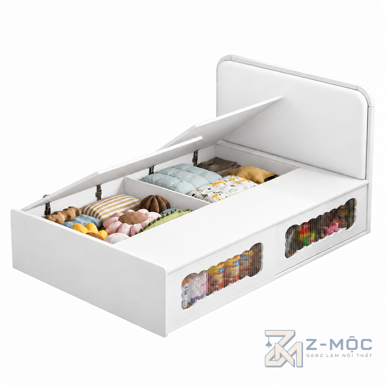 Giường Ngủ Cho Bé Có Hộc Để Đồ Tiện Lợi ZM-11054 - ảnh chi tiết 6