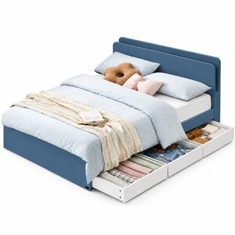 Giường Ngủ Gỗ Có Ngăn Kéo Đơn Giản, Gọn Đẹp ZM-11056
