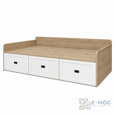 Giường Ngủ Gỗ MDF Có Ngăn Kéo Đơn Giản ZM-11053 - ảnh chi tiết 1