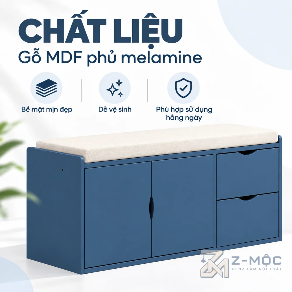 Gỗ MDF phủ melamine dễ sử dụng và vệ sinh