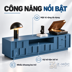 Hệ ngăn tủ rộng rãi, sắp xếp đồ dùng tiện lợi