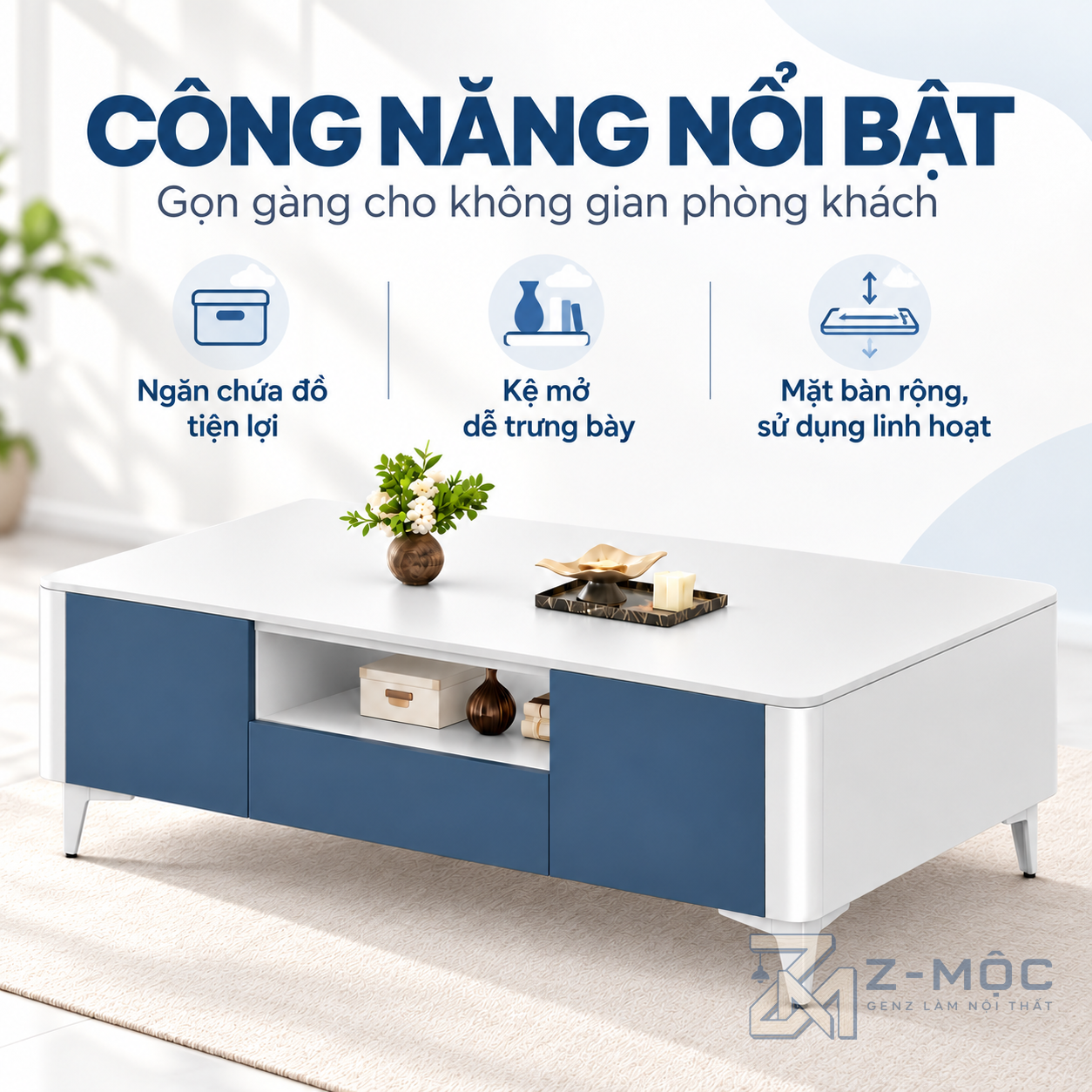 Hệ thống ngăn chứa đồ tiện lợi, sắp xếp khoa học