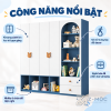 Kệ mở và ngăn kéo tăng diện tích lưu trữ