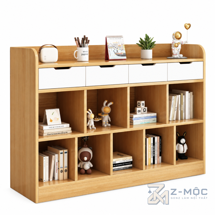 Kệ Sách Gỗ MDF Nhiều Ngăn Để Đồ Tiện Dụng ZM-71018 - ảnh chi tiết 1