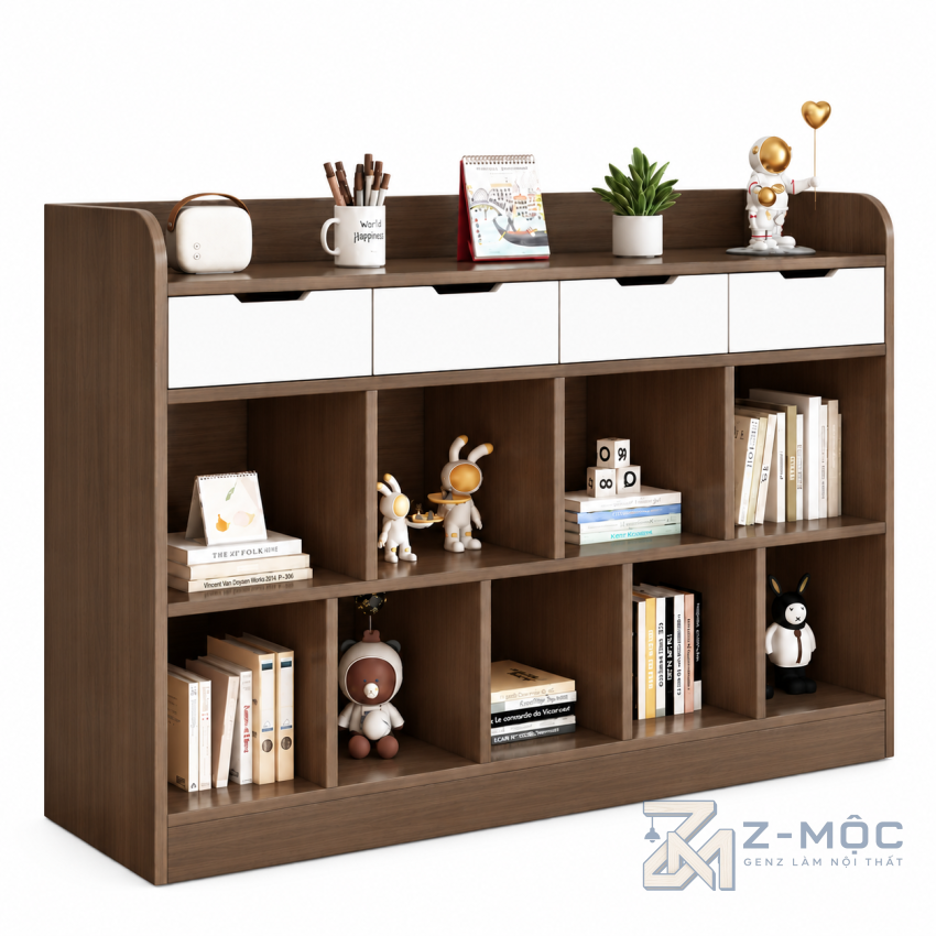 Kệ Sách Gỗ MDF Nhiều Ngăn Để Đồ Tiện Dụng ZM-71018 - ảnh chi tiết 2