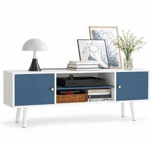 Kệ Tivi Chân Gỗ Thiết Kế Gọn Gàng Hiện Đại ZM-90014