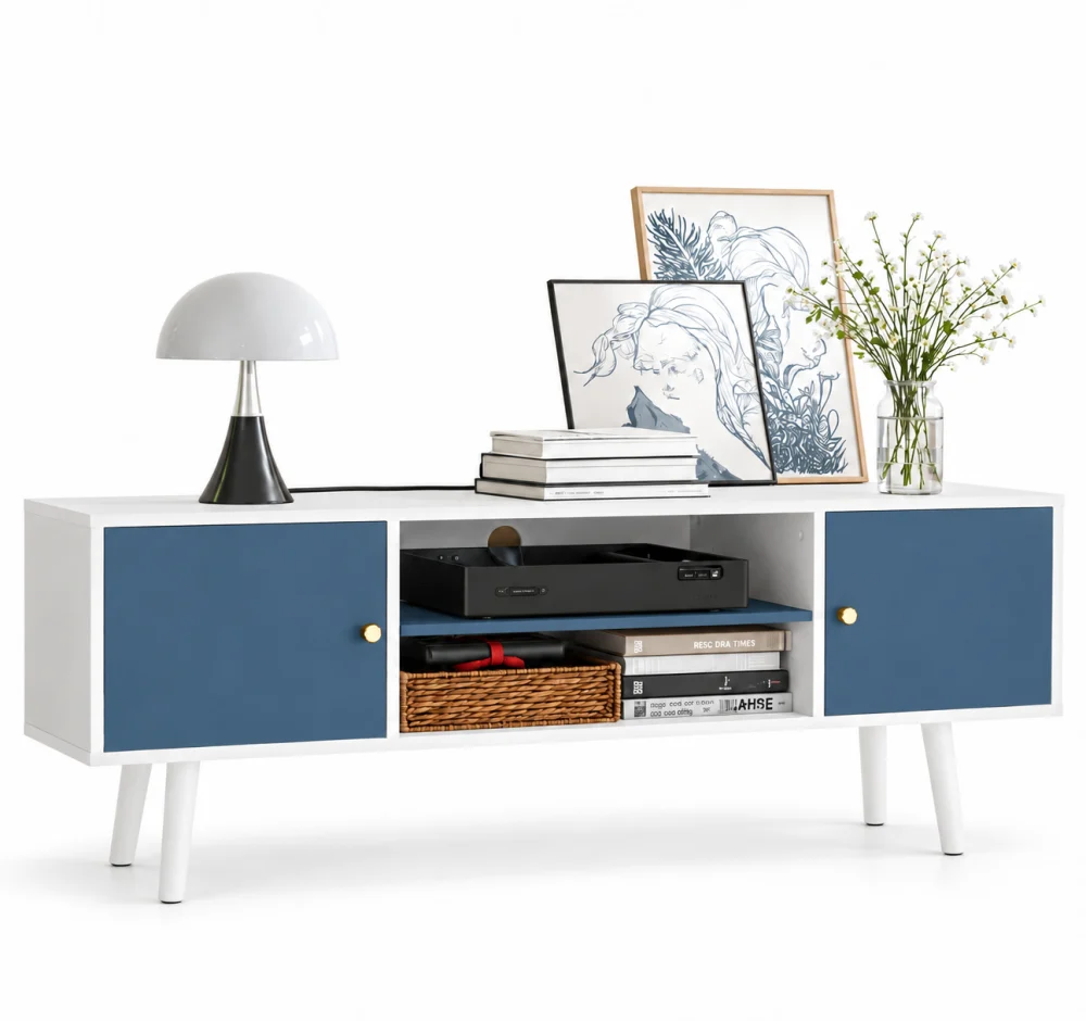 Kệ Tivi Chân Gỗ Thiết Kế Gọn Gàng Hiện Đại ZM-90014 - 1600x400x500mm - ZM-90014.2