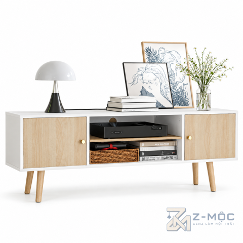 Kệ Tivi Chân Gỗ Thiết Kế Gọn Gàng Hiện Đại ZM-90014 - ảnh chi tiết 1