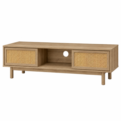 Kệ Tivi Gỗ Công Nghiệp Phối Mây Đan Hiện Đại ZM-90015 - 1600x400x400mm - ZM-90015.2