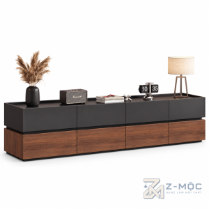 Kệ Tivi Hai Tầng Xanh Trắng Dáng Dài Hiện Đại ZM-90016 - ảnh chi tiết 1